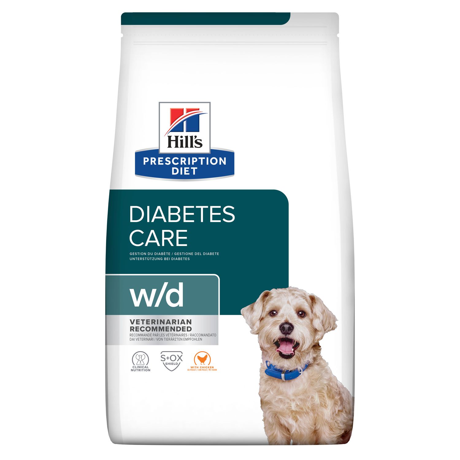 Сухий корм для собак w/d Diabetes Care при цукровому діабеті, з куркою Зображення пакування