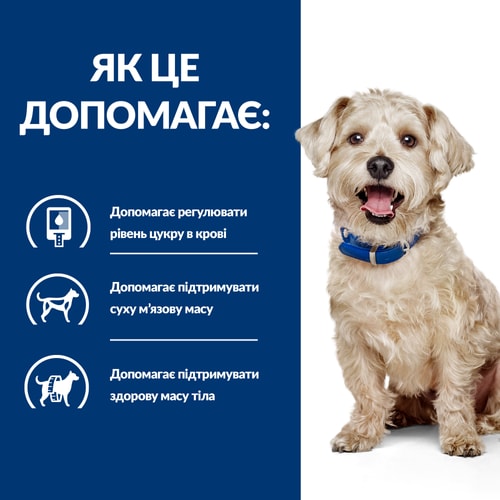 Сухий корм для собак w/d Diabetes Care при цукровому діабеті, з куркою Як це допомагає?
