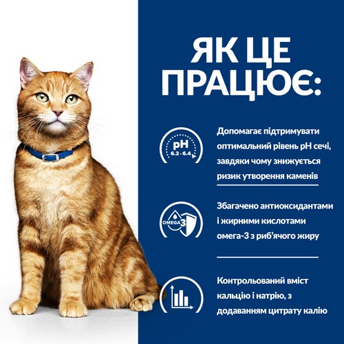 Cухий корм для котів c/d Multicare здоров'я сечової системи, з куркою Як це працює?