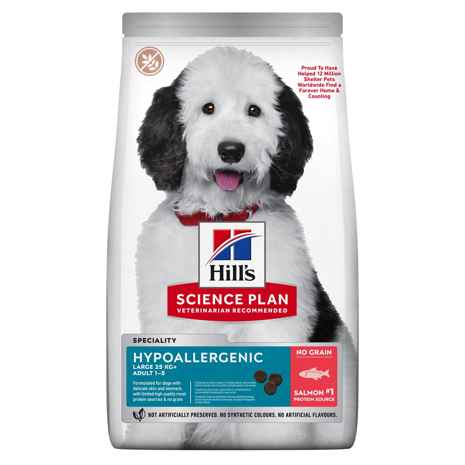 Сухий корм Hypoallergenic для дорослих собак великих порід (від 25 кг), гіпоалергійний беззерновий Зображення пакування